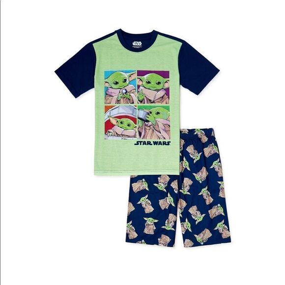 Star Wars Boys Top & Bottom T-Shirt & Shorts Pajama 2pc Set - Picture 1 of 3